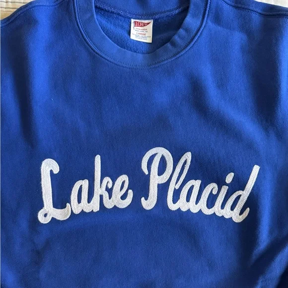 J Crew Large Royal Blue “Lake Placid” 14oz Crewneck Sweatshirt - Picture 1 of 2